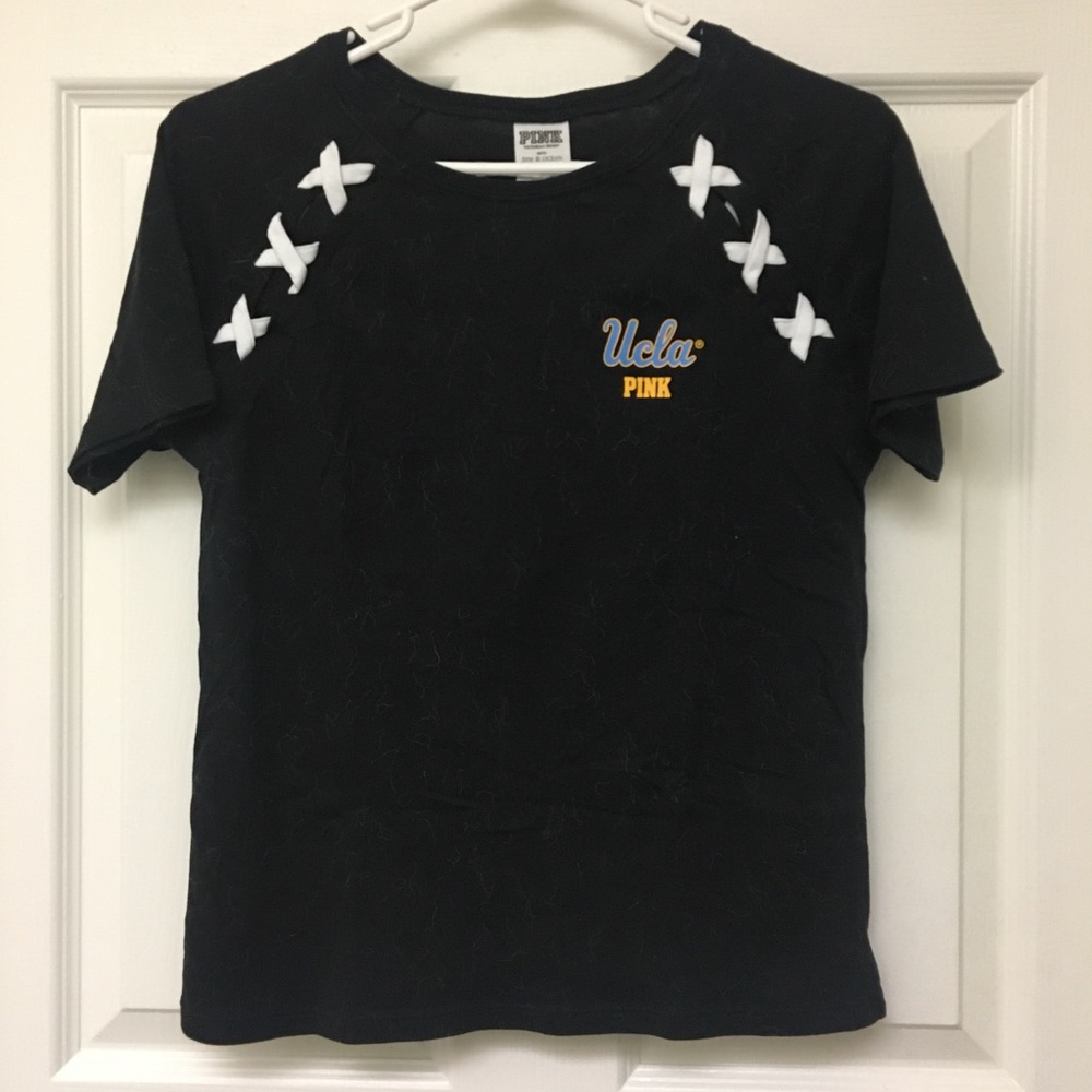 VS PINK UCLA CROPPED TEE